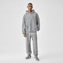 BODYDREAM Heavy-Duty Distressed Casual Pants Loose-Fit Sweatpants 100% Cotton Knit Cuffed Pants