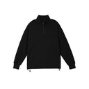 BODYDREAM Half-Zip Sweatshirt for Men - Fall/Winter Handwritten Font Embroidered Casual Top