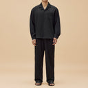 Black Loose-Fit Regular Loungewear Pajamas Top