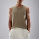 Men's Basic I-beam Textured Sleeveless T-Shirt