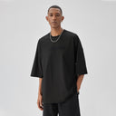 BODYDREAM Gender-Neutral Cool-Touch Distressed Short-Sleeve Casual American-Style T-Shirt