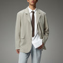 Green Loose-Fit Textured Suit