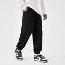BODYDREAM Heavy-Duty Distressed Casual Pants Loose-Fit Sweatpants 100% Cotton Knit Cuffed Pants
