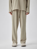 BODYDREAM Men's Textured Casual Pants Loose Straight-Leg Pants with Embroidery