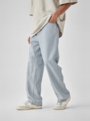 BODYDREAM Men's Washed Distressed Straight-Leg Jeans