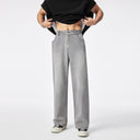 Washed Gray Regular Fit Straight Denim Trousers