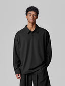 BODYDREAM Men's Woven Water-Resistant Long-Sleeve T-Shirt Vintage Polo Shirt