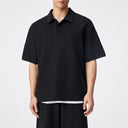 Embroidered LOGO Split Short Sleeve Polo Shirt