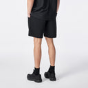 Black Large Pockets Woven Shorts