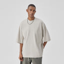 BODYDREAM Short-Sleeve T-Shirt Liquid Ammonia Mercerized Cotton Men's Crew Neck