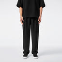 Black Lightweight Textured Pants