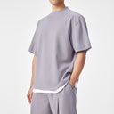 Small High Neck Loose Short Sleeve T-shirt