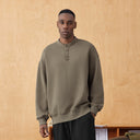 BODYDREAM Henry Collar Sweatshirt Men's Fall Casual Pullover