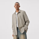 BODYDREAM Slim-Fit Long-Sleeve Shirt for Men Autumn Solid-Color Business Commuter Casual Versatile Shirt