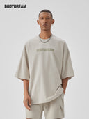 BODYDREAM Men's Heavyweight Plus Size 100% Cotton Short-Sleeve T-Shirt