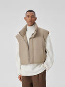 BODYDREAM Men's Anti-Static High-Neck Short-Length Cotton Vest