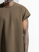 BODYDREAM Men's Solid Color Heavyweight Sleeveless T-Shirt