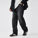 BODYDREAM Straight-Leg Jeans for Men - Vintage-Style Pleated Distressed Finish