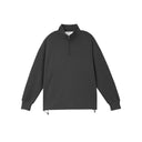 BODYDREAM Half-Zip Sweatshirt for Men - Fall/Winter Handwritten Font Embroidered Casual Top