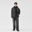 BODYDREAM Distressed Textured Leather Jacket Biker-Style Oversized Top Leather Jacket