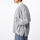 Gray Woolen Textured Jacket