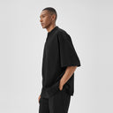 BODYDREAM Heavyweight 100% Cotton Short-Sleeve Men's Summer Half-Zip Casual T-Shirt