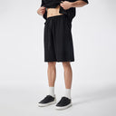 Wide Side Split Textured Shorts