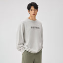 BODYDREAM Letter Print Pullover Sweatshirt for Men Fall Seasonal 100% Cotton Distressed Top