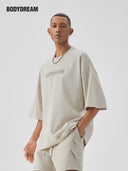 BODYDREAM Men's Heavyweight Plus Size 100% Cotton Short-Sleeve T-Shirt