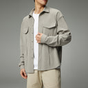 Green Loose-Fit Long-Sleeve Casual Shirt