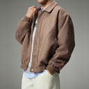 Loose-Fit Drop-Shoulder Suede Air-Layer Jacket