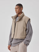 BODYDREAM Men's Anti-Static High-Neck Short-Length Cotton Vest