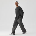 BODYDREAM Men's Crew Neck Heavyweight Solid Color Sweatshirt