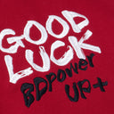 BDPOWERUP Embroidered Varsity Jacket – Loose-Fit Thick Streetwear Bomber with Graphic Back Print