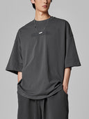 BODYDREAM Men's Heavyweight Plus Size 100% Cotton Short-Sleeve T-Shirt