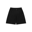 Black Split Design Suit Shorts