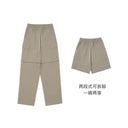 BODYDREAM Men's Detachable Two-Way Casual Pants Vintage Distressed Straight-Leg Workwear Trousers