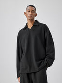 BODYDREAM Textured Long-Sleeve T-Shirt Polo Neck Couple's Top