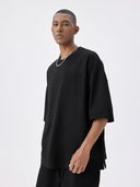 BODYDREAM Heavyweight Tencel Loose-Fit Solid-Color Short-Sleeve T-Shirt for Men with Patch Pocket