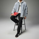 Blue Washed Ripped Denim Shirt