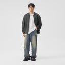 BODYDREAM Men's Heavyweight Knit Patchwork Flight Jacket