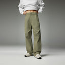 Loose-Fit Patchwork Woven Pants