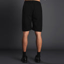 Black Split Design Suit Shorts