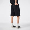 Wide Side Split Textured Shorts