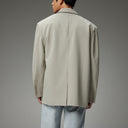 Green Loose-Fit Textured Suit