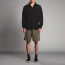 Coffee Knit Textured Suit Shorts