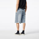 Woven Washed Denim Shorts