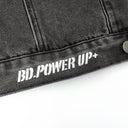 BDPOWERUP Vintage Washed Denim Jacket – 100% Cotton, Loose-Fit Streetwear Layer