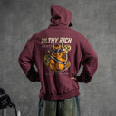 Rich Cat Printed Hoodie LUJIAMEN by BODYDREAM