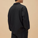 Black Loose-Fit Regular Loungewear Pajamas Top